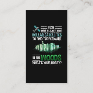 Funny GPS Geocache Wood Outdoorgeocaching Visitekaartje