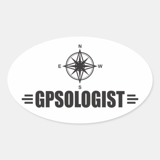 Funny GPS Ovale Sticker (Voorkant)