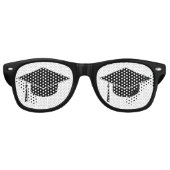 Funny Graduation Cap Mortarboard Retro Zonnebril (Voorkant)