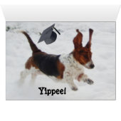 Funny Graduation Card pour 2019 avec Basset Hounds (Intérieur Horizontal (Bas))