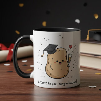 Funny Graduation Kawaii Toast University Graduates Mok