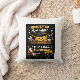 Funny Graduation Shirt – I Graduated Now What Kussen