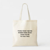 Funny Grammar Canvas tas (Achterkant)