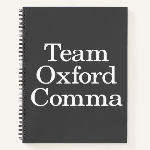 Funny Grammar Humor Quote Team Oxford Comma Notitieboek