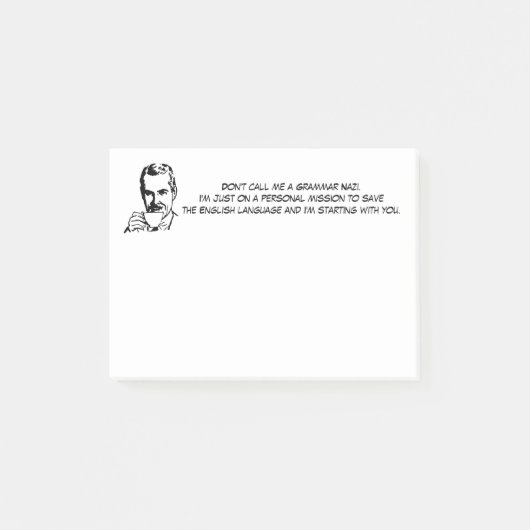 Funny Grammar Nazi Post-it® Notes (Voorkant)