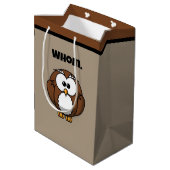 Funny Grammar Owl Cartoon for Writers & Word Nerds Medium Cadeauzakje (Achterkant Gekanteld)