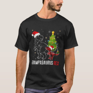 Funny Grampasaurus Rex Dinosaur Red Pset Christma T-shirt