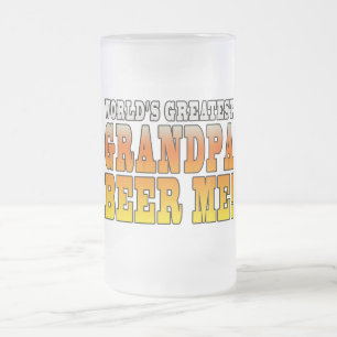 Funny Grandfathers Worlde Greatest opa Beer me Matglas Bierpul