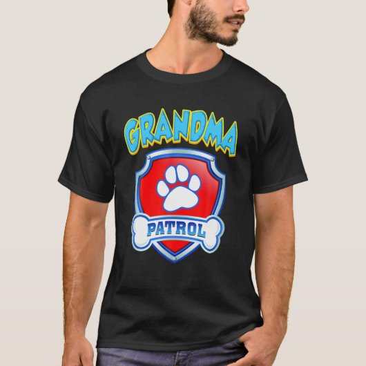 Funny Grandma Patrol - Dog mama, papa voor mannen  T-shirt (Voorkant)