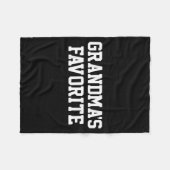 Funny Grandma's Favorite Black Modern Clic Crew  Fleece Deken (Voorkant (Horizontaal))