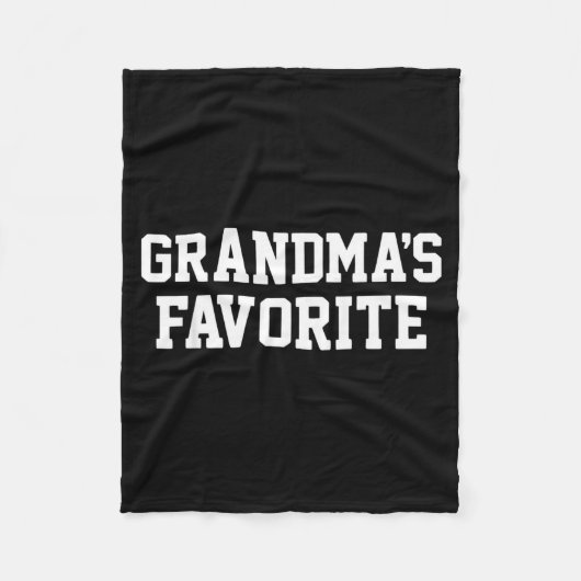 Funny Grandma's Favorite Black Modern Clic Crew  Fleece Deken (Voorkant)