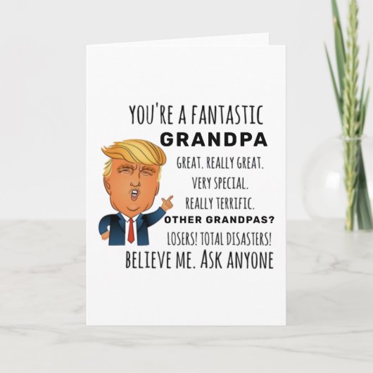 Funny Grandpa Birthday Best Gift Kaart (Voorkant)
