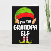 Funny Grandpa Elf Matching Family Group Pj Christm Kaart (Voorkant)