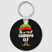 Funny Grandpa Elf Matching Family Group Pj Christm Sleutelhanger (Voorkant)