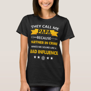 Funny Grandpa geeft Shirten, Papa Partner in Crime T-shirt