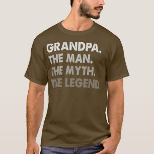 Funny Grandpa The Man Myth Legend Vaderdag Gif T-shirt