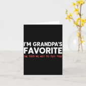 Funny Grandpa's Favorite Granhild I'm Grandpa's Fa Kaart (Gele Bloem)