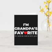 Funny Grandpa's Favorite Shirt I'm Grandpa's Favor Kaart (Gele Bloem)