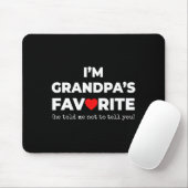 Funny Grandpa's Favorite Shirt I'm Grandpa's Favor Muismat (Met muis)