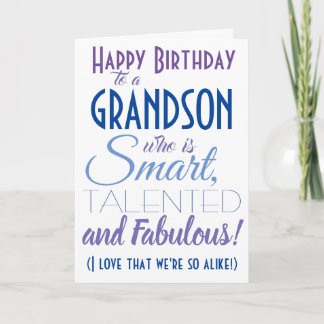 Funny Grandson Birthday Kaart