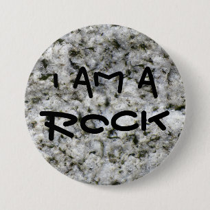 Funny Granite Rock White Ik ben een rots Ronde Button 7,6 Cm