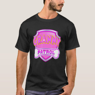 Funny Granny Patrol - Dog Mam, papa voor mannen T-shirt