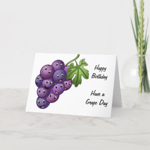 Funny Grape Birthday-kaart Bedankkaart