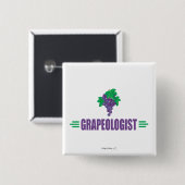Funny Grapes Vierkante Button 5,1 Cm (Voorkant /achterkant)