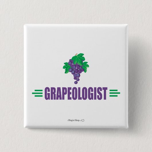 Funny Grapes Vierkante Button 5,1 Cm (Voorkant)