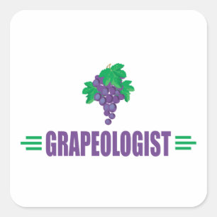 Funny Grapes Vierkante Sticker
