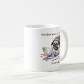 Funny Graphic Designer Mug Pug More Pop Gift for D (Devant droit)
