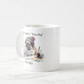 Funny Graphic Designer Mug Pug More Pop Gift for D (Devant gauche)