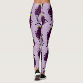 FUNNY GRAPHIC EGGPLANT LADY PATTERN LEGGINGS (Achterkant)