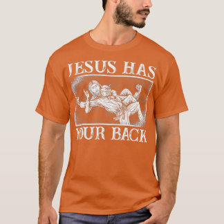 Funny Grappling Jesus heeft je rug T-shirt