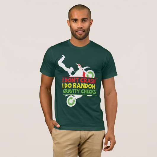 Funny Gravity Check Cyclist Shirt | Bold Minimalis (Voorkant volledig)