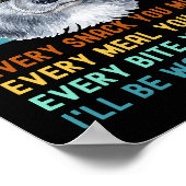 Funny Gray Akita Inu of Kuma Inu Dog Elke Snack y Poster (Hoek)