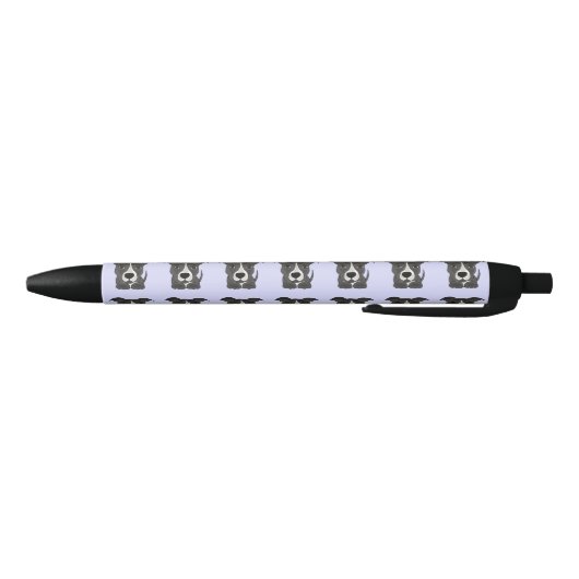 Funny Gray Pitbull Puppy Dog Ink Pen (Bodem)