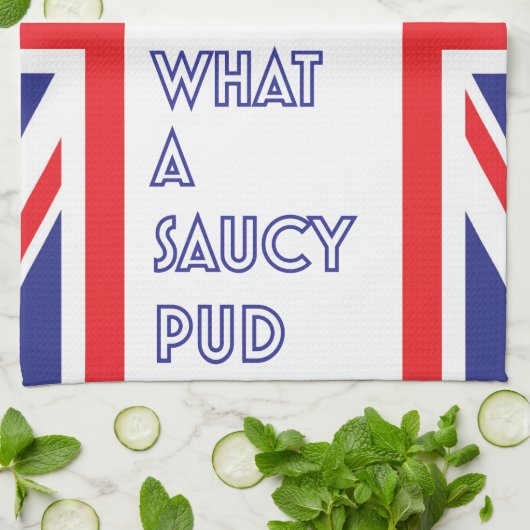 Funny Great British Bake van Saucy Pud Theedoek (Gevouwen)