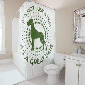 Funny Great Dane Shower-gordijn Douchegordijn (In situ)