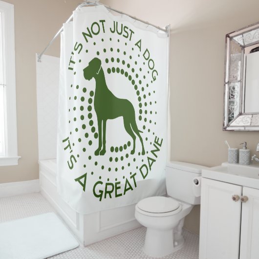Funny Great Dane Shower-gordijn Douchegordijn (In situ)