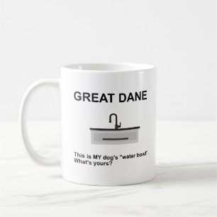 Funny Great Dane Water Bowl Truth Koffiemok