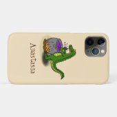 Funny green alligator kook cartoon Case-Mate iPhone case (Achterkant (horizontaal))