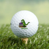 Funny green alligator kook cartoon golfballen (Insitu Shirt)