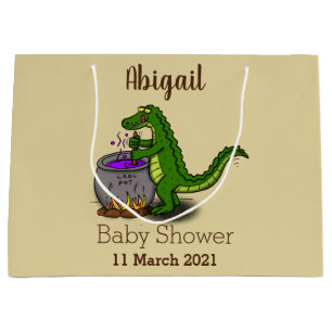 Funny green alligator kook cartoon groot cadeauzakje