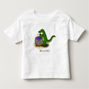 Funny green alligator kook cartoon kinder shirts