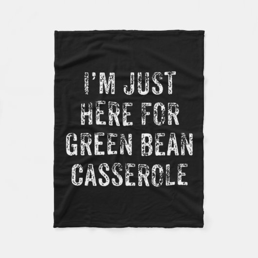 Funny Green Bean Cerole Thanksgiving Dinner Gift Fleece Deken (Voorkant)