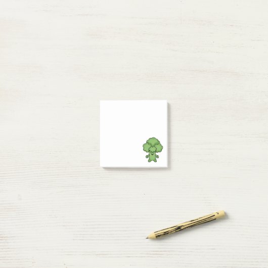 Funny Green Broccoli Post-it® Notes (Op bureau)