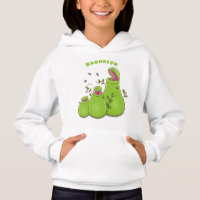 Funny green carnivorous pitcher planten cartoon
