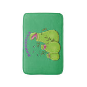 Funny green carnivorous pitcher planten cartoon badmat (Voorkant Verticaal)