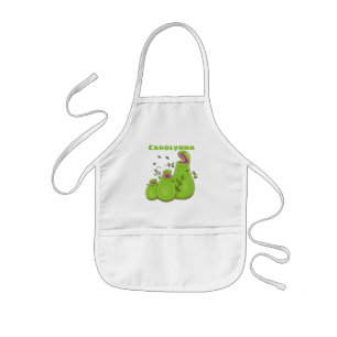 Funny green carnivorous pitcher planten cartoon kinder schort